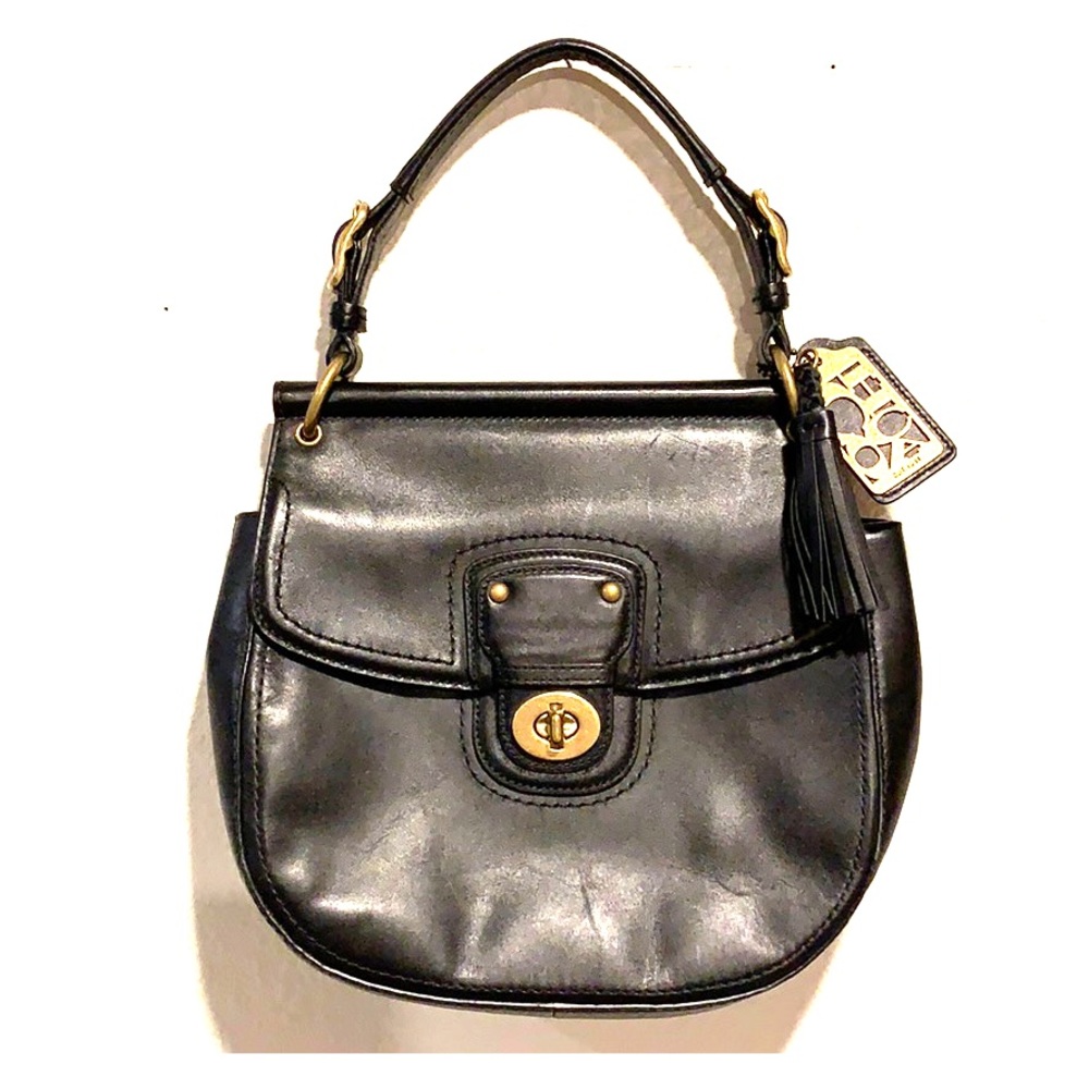 Coach Willis Legacy black leather purse